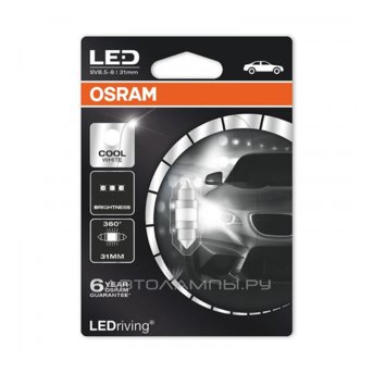 Osram C5W Festoon T10,5x31 6000K LEDriving SL gen3