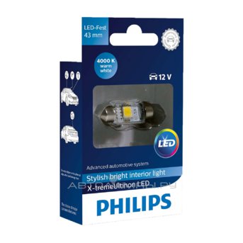 Philips C5W Festoon T10,5x43 4000K X-tremeVision LED